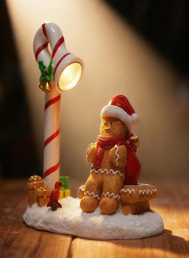 YOQUATE Christmas Gingerbread Man Decorations Indoor Home Decor Christmas Gingerbread Man Figurines Winter for Table Top Centerpiece Fireplace Decor Cute Decoration Gift（GB） - Image 1